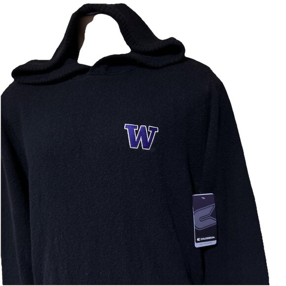 NEW Washington Huskies Colosseum Athletics Black Hoodie Sweater Men's L - Picture 2 of 10